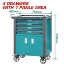 Total 4 Drawer With Doors Roller Cabinet (Empty) Professional THRC01041