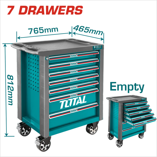 Total 7 Drawer Roller Cabinet (Empty) Professional THRC01071