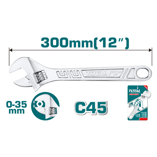 Total Adjustable Wrench 12"/300Mm Professional THT1010123