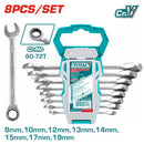 Total 8 Pcs Ratchet Spanner Set 8-19Mm Professional THT102RK086