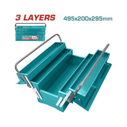 Total 3 Layer Cantilever Tool Box Professional THT10701
