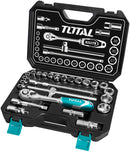 Total 25Pcs 1/2" Socket Set 10-32Mm Professional THT121251