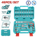 Total 46 Pcs 1/4" Socket Set 4-14Mm Professional THT141462