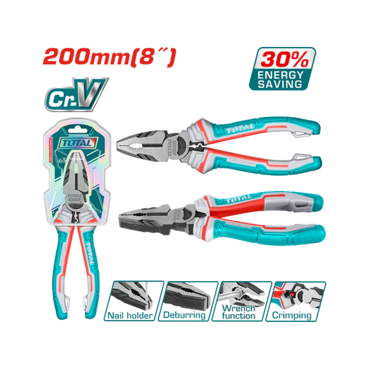 Total Combination Pliers 8"/200Mm Cr-V  Professional THT210806S