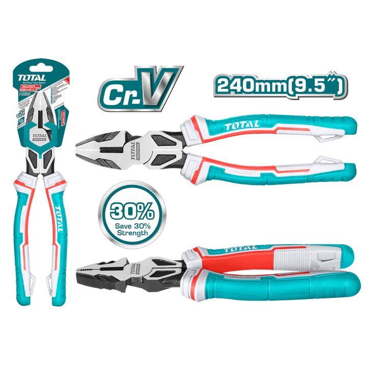 Total 240Mm High Leverage Combination Pliers 9.5"/240Mm Professional THT210906S