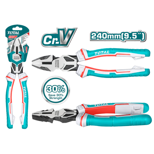 Total 240Mm High Leverage Combination Pliers 9.5"/240Mm Professional THT210906S