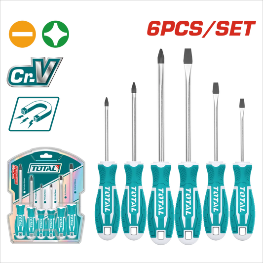Total 6 Pcs Screwdriver Set Tht250606