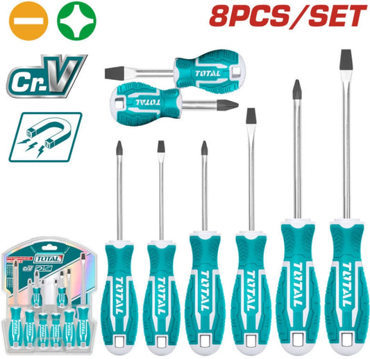 Total 8 Pcs Screwdriver Set With "dumpy" Scewdrivers Tht250608