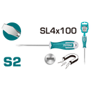 Total Slotted Screwdriver 4x100 Tht264100
