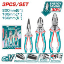 Total 3 Pcs High Leverage Pliers Set Professional THT2K0301S