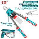 Total Hand Riveter 13" Heavy Duty With Catch Bottle Tht32131