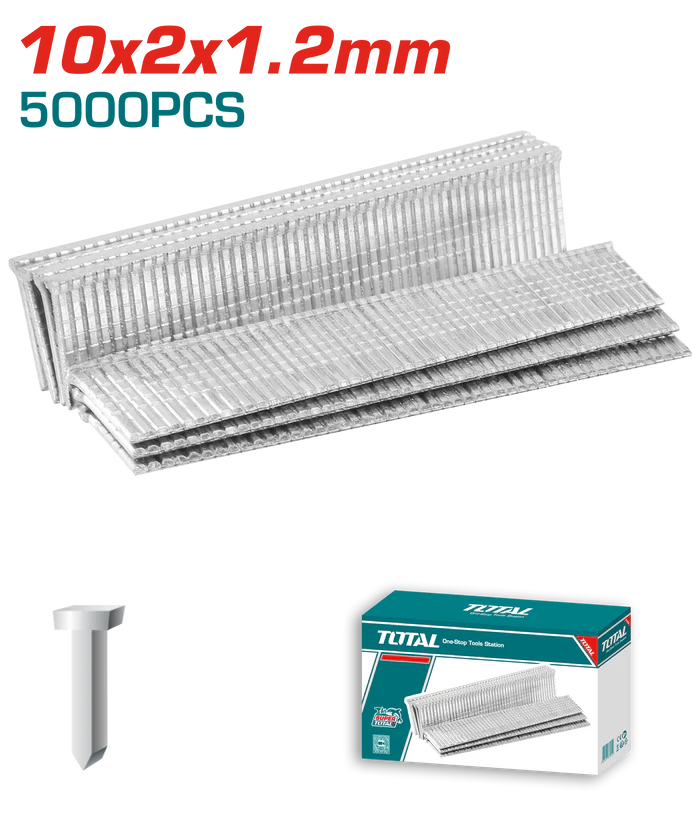 Total 10x2x1.2mm Brad Nail Set 5000pcs Tht39105