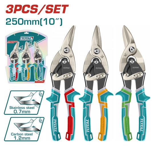 Total 3 Pcs Aviation Snip Set 10"/250Mm Professional THT520106K