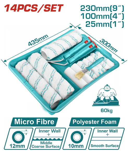 Total For Stackable Tool Boxes(Sold Seperately) Cylinder Brush 14 In 1 Set(Inner Wall) Professional THT862302