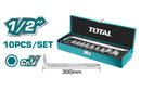 Total 10Pcs 1/2" Socket Set 10-24Mm Professional THTL121101