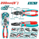 Total 8-In-1 Multi-Function Combination Pliers 8"/200Mm Professional THTMF186