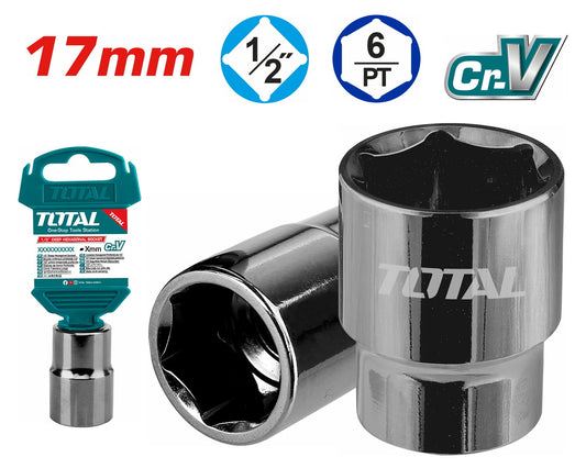 Total 1/2" Deep Hexagonal Socket 17Mm Professional THTST12173L