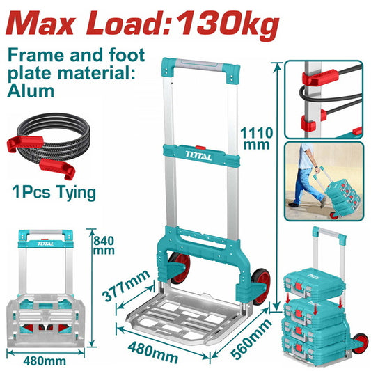 Total Foldable Hand Trolley For Stackable Tool Boxes(Sold Seperately) Professional THWB61201