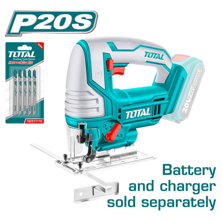 Total 20v P20s Cordless Jigsaw Solo 3000rpm Tjsli1008