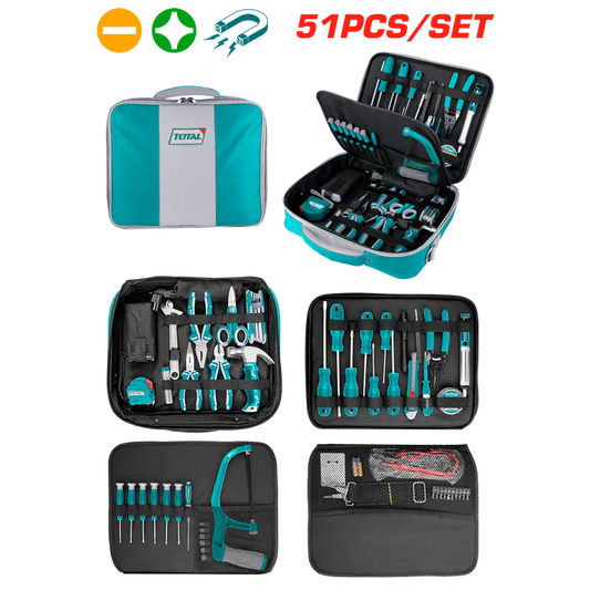 Total 51 Pcs Telecom Tools Set With Canvas Bag Professional TKTTSK0512