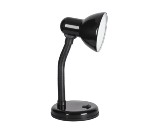 TL005 Bright Star BLACK METAL DESK LAMP 1X60W ES FLEXI ARM 220MM
