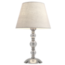 TL012 Bright Star SATIN SAT/CHR & CRYSTAL HESSIAN SHADE 1X40W ES