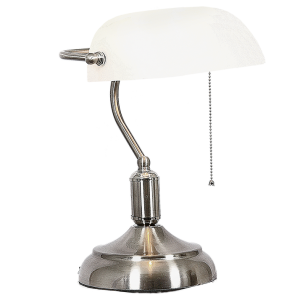 TL021 Bright Star WH BANKERS LAMP+PULL SWITCH 1X60W ES WHITE