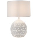 TL100 Bright Star WHITE WH METAL TABLE LAMP WITH SHADE 2X60W ES