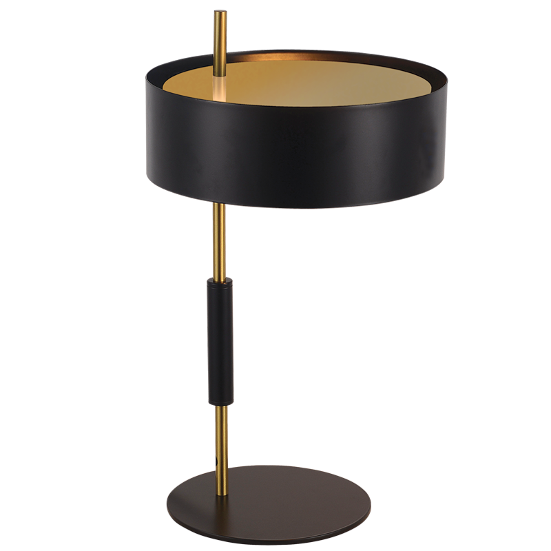 TL104 Bright Star BK/GD BLACK METAL TABLE LAMP 1X60W ES