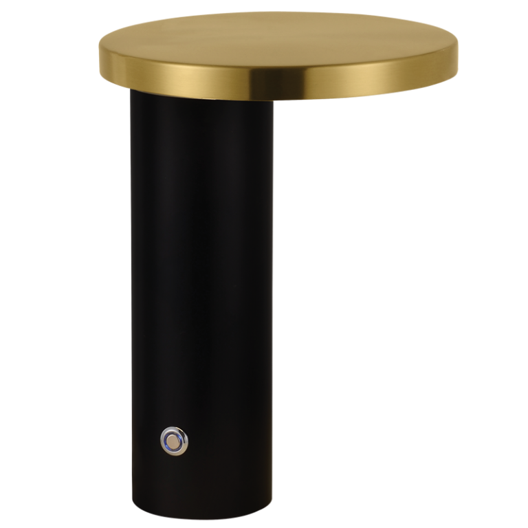 TL105 Bright Star BK/GD LED CCT BLACK & GOLD METAL TABLE LAMP