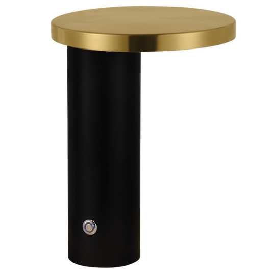 TL105 Bright Star BK/GD LED CCT BLACK & GOLD METAL TABLE LAMP