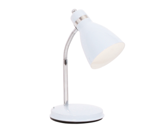 TL310 Bright Star WHITE METAL DESK LAMP FLEXI ARM 1X40 SES