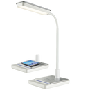 TL627 Bright Star WHITE 8W LED QI WIRELESS MOBILE CHARGER+DESK LAMP CCT