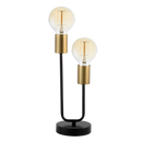 TL653 Bright Star BK BRASS BK/BRASS METAL TABLE LAMP 2 X LAMPHOLDER 2X40W ES