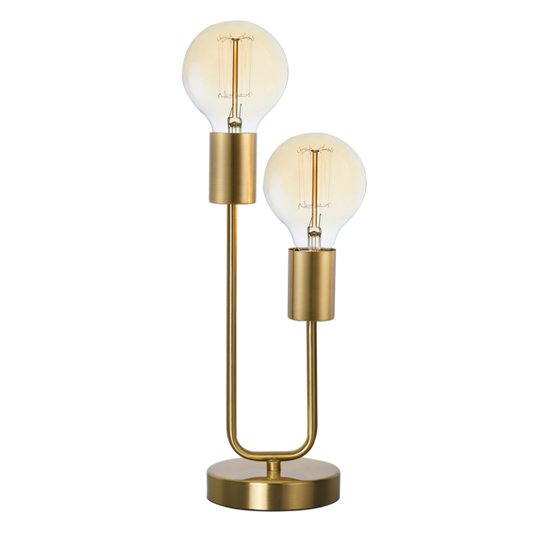 TL654 Bright Star BRASS BRASS METAL TABLE LAMP 2 X LAMPHOLDER 2X40W ES