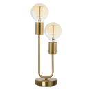 TL654 Bright Star BRASS BRASS METAL TABLE LAMP 2 X LAMPHOLDER 2X40W ES