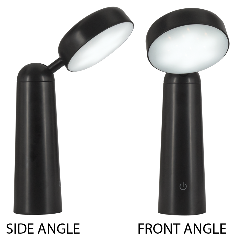 TL658 Bright Star BLACK RECHARGEABLE 4W LED MINI TABLE LAMP C- USB CCT