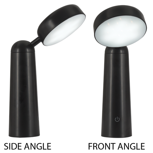 TL658 Bright Star BLACK RECHARGEABLE 4W LED MINI TABLE LAMP C- USB CCT