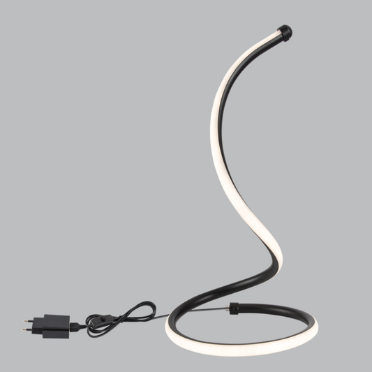 TL672 Bright Star BLACK 2W LED TABLE LAMP METAL & RUBBER 3000K IP20