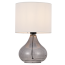 TL674 Bright Star BEIGE SMOKE GLASS BEIGE SHADE TABLE LAMP 1X40W ES