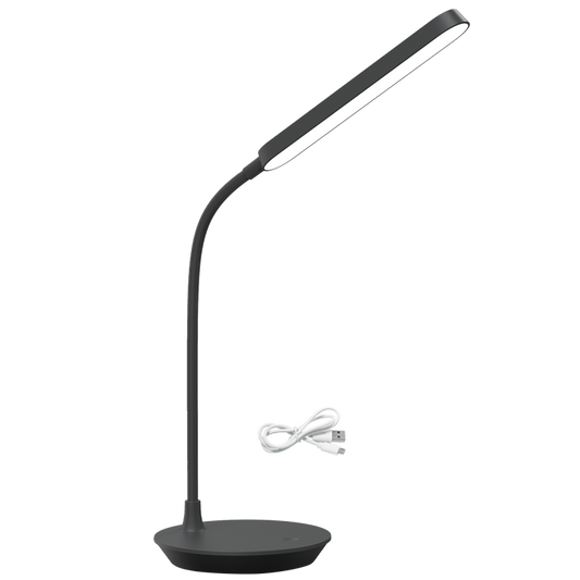 TL684 Bright Star BLACK RECHARGEABLE &FLEXI ARM C/USB 4W LED TABLE LAMP
