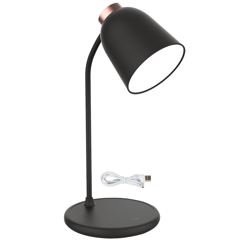 TL688 Bright Star BLACK RECHARGEABLE FLEXI ARM TOUCH 4W LED CCT ABS