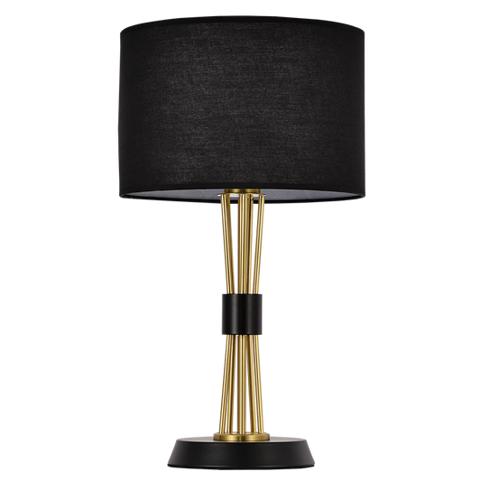 TL692 Bright Star BLACK METAL TABLE LAMP BLACK SHADE 1X40W ES