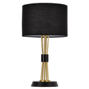 TL692 Bright Star BLACK METAL TABLE LAMP BLACK SHADE 1X40W ES