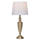 TL693 Bright Star ANTIQUE ANTIQUE BRASS TABLE LAMP WHITE SHADE 1X40W ES