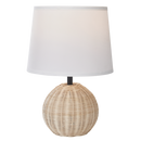 TL696 Bright Star RATTAN RATTAN BASE WHITE SHADE TABLE LAMP 1X40W ES