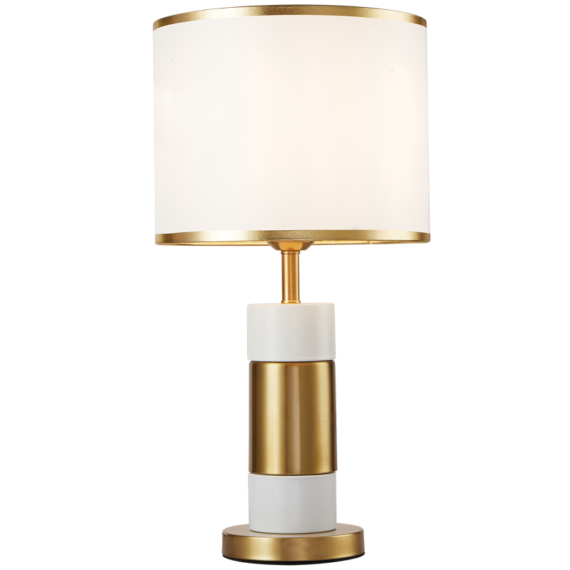 TL697 Bright Star WH/GOLD WH/GOLD METAL BASE WH SHADE 1X40W ES LED ONLY