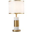 TL697 Bright Star WH/GOLD WH/GOLD METAL BASE WH SHADE 1X40W ES LED ONLY