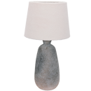 TL827 Bright Star GREY STONE CERAMIC BASE HESSIAN SHADE 1X60W ES