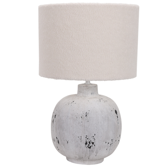 TL829 Bright Star GREY STONE GREY STONE CERAMIC BASE CREAM SHADE 1X60W ES